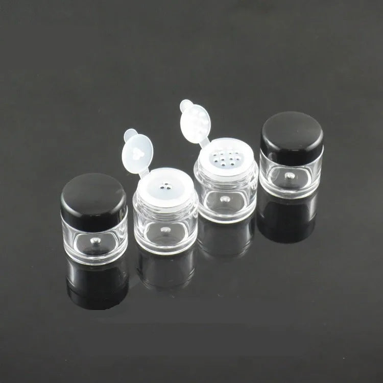 5g PS Plastic Round Cosmetics Loose Powder Jar 5ml Plastic Glitter Powder Container