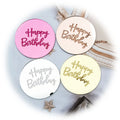 Happy Birthday Laser Marking Logo Gift Acrylic Sugar Cake Topper for Birthday Party and Wedding Cake Decorating Supplies