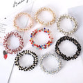 2022 Crystal Ball Hair Ties Pearl Irregular in Shape Colorful High Elastic Soft Shiny Hair Accessories Hair Scrunchy