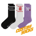 FREE DESIGN & MOCKUP Custom Unisex Crew Tube Socks Cotton Men Socks Custom logo