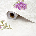 Wholesale Purple Flower Pattern Pvc Wall Paper Home Decoration 3d Bedroom Wallpaper