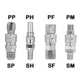 Air Coupler Quick-Connect Stainless Steel 304 316 SH PH SM PM SF PF