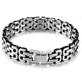 Men Classic Waterproof 2 Row Stainless Steel Bracelets and Bangles