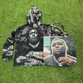 Custom Wholesale Winter Cartoon Pattern Rapper Rod Wave Hoodie-Polyester/Cotton Material
