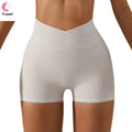 High Waist Elastic Yoga Leggings Solid Color Slim Sport Biker Shorts Fitness Sports Gear with Comfortable Fit