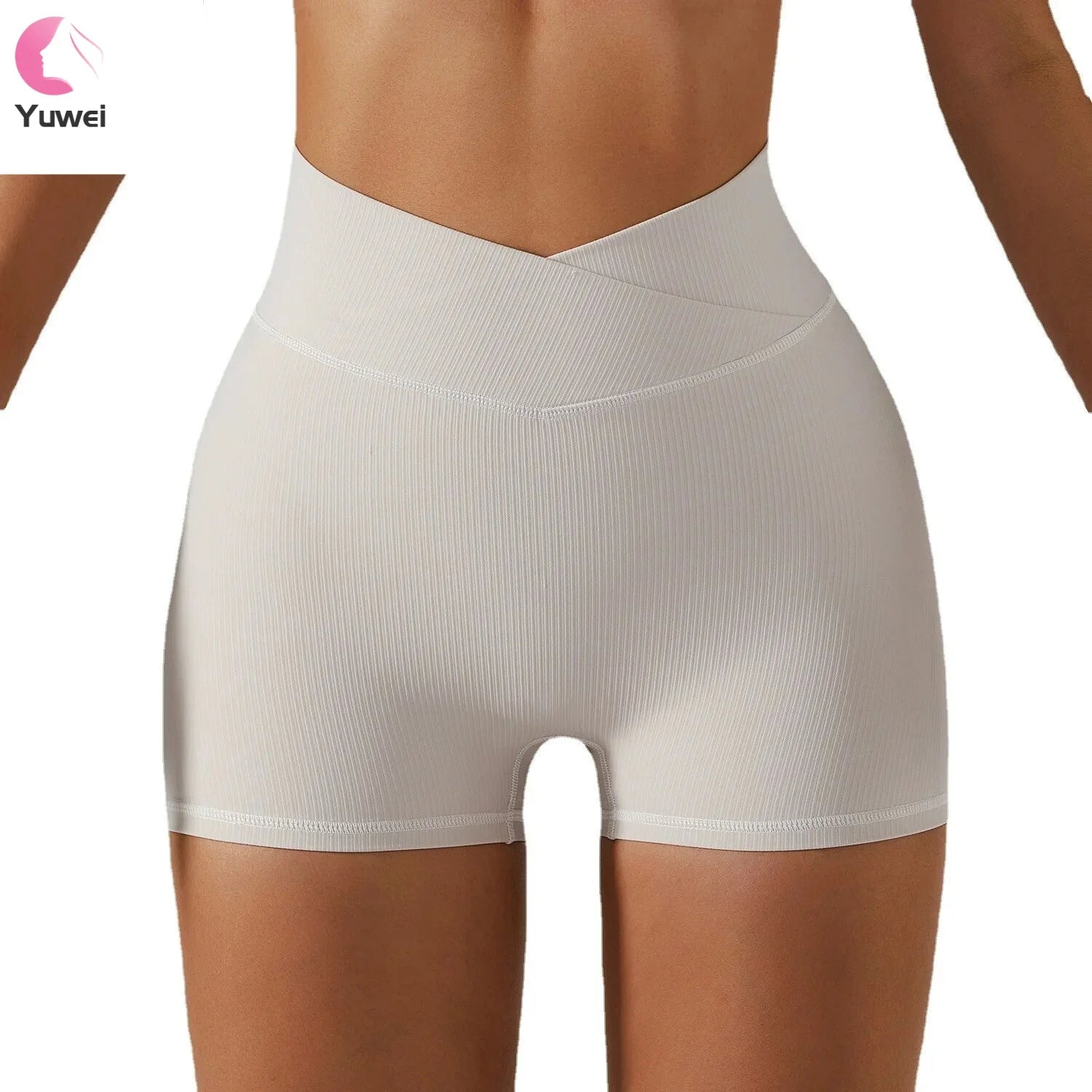 High Waist Elastic Yoga Leggings Solid Color Slim Sport Biker Shorts Fitness Sports Gear with Comfortable Fit