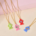 Wholesale Rice Beads Braided Colored Fish Pendant Necklace Fashion BOHO Style Beads Necklace Jewelry