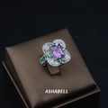 Wholesale of Unique Multi-purpose Purple Flower Ring Pendants for Women's Jewelry Anniversary Birthday Gifts