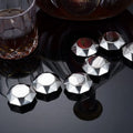 Food Grade Metal Reusable Saucer Shape Whisky Chilling Stone Ice Cubes for Vodka Liqueurs Beverage