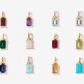 Birthstone Necklaces 18k Gold Plated Stainless Steel Pendant Necklace Hypoallergenic Non Tarnish Waterproof Jewelry
