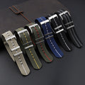 Sports Adjustable Nylon Watch Band 20mm 22mm Fabric Parachute Knit Watch Strap for Samsung HUAWEI Elastic Striped Wristbands