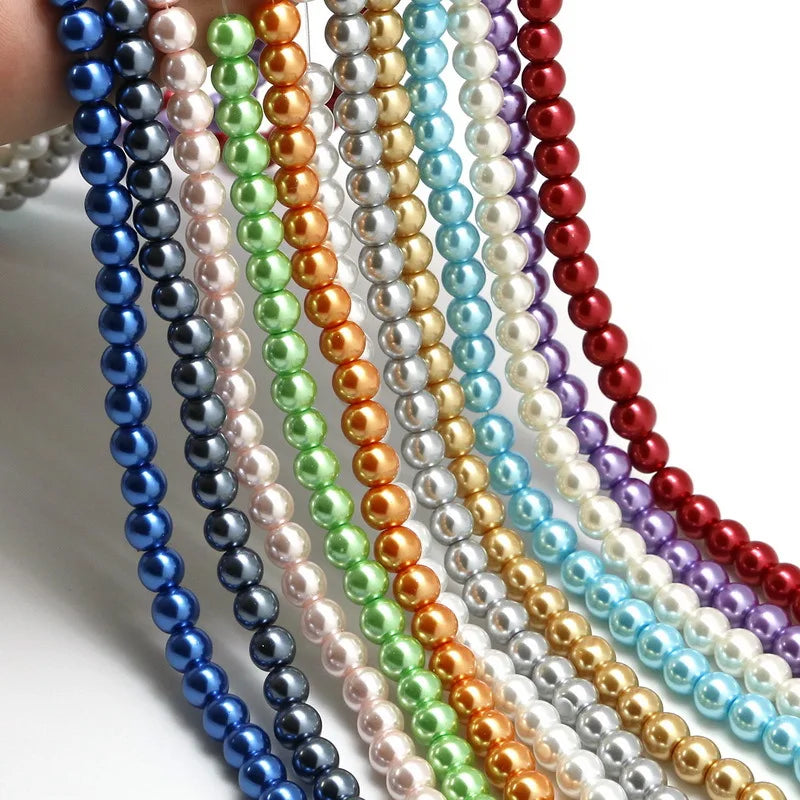 Factory Wholesale 3-20mm AA Grade Quality Glass Round Beads Threading Glass Pearls Beads with Hole