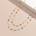 Bohemian Colored Rice Beads Single Layer Waist Chain Women's Pastoral Simple Geometry Star Shaped Ball Body Chain