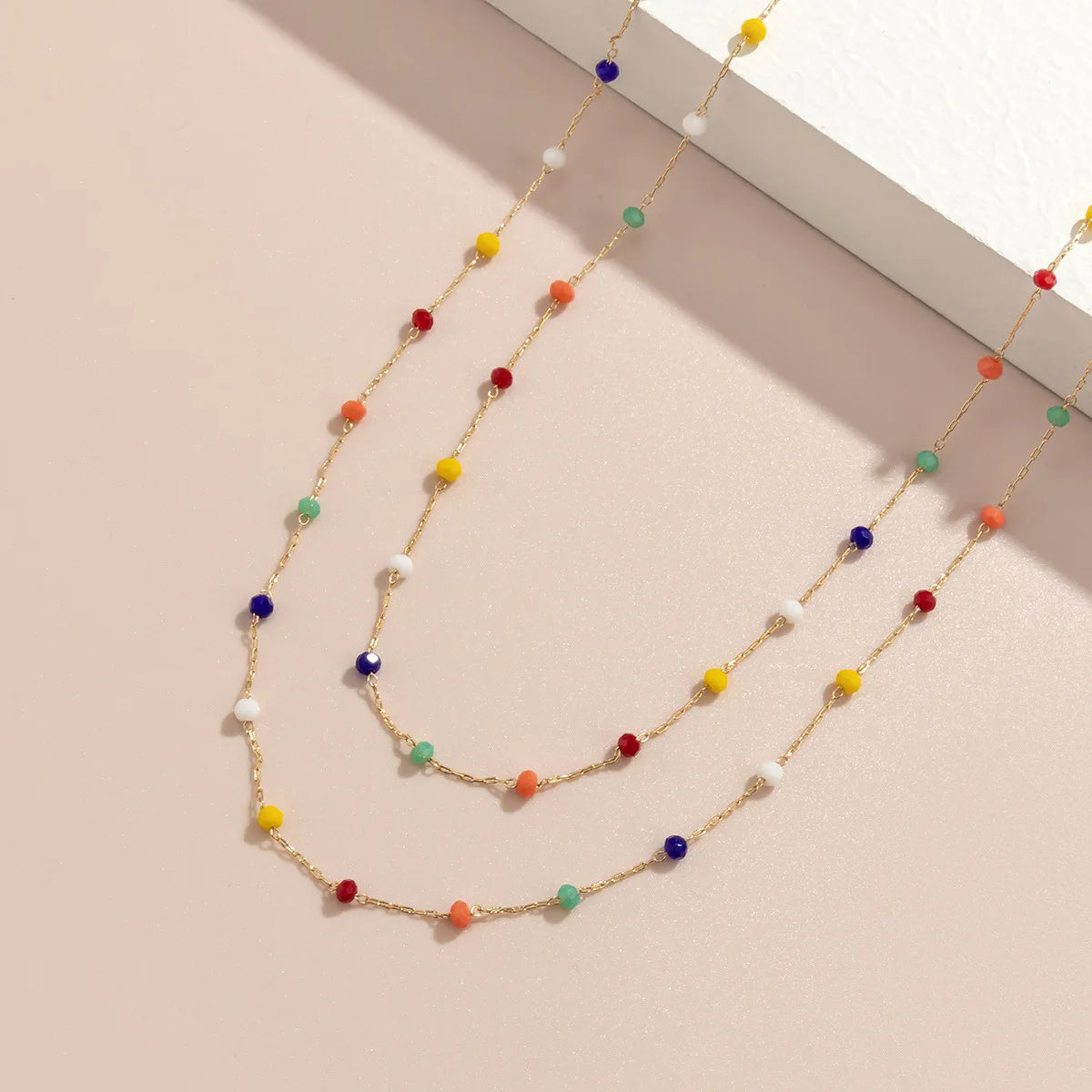 Bohemian Colored Rice Beads Single Layer Waist Chain Women's Pastoral Simple Geometry Star Shaped Ball Body Chain