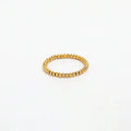 High End Gold Plated for Women Bead Ease Stress Rings Stainless Steel Geometric Eternity Rings