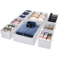 8-Piece Set Flexible Drawer Organizer Colorful Household Fabric Boxes for Clothes Underwear Storage Home Storage Organization