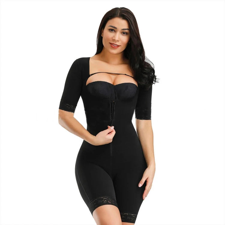 Customized Logo Women's Body Shaper Breathable Tummy Control Bodysuit with Butt Lifter and Waist Trainer Shapewear