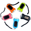 Portable 3LEDs Hand Crank Solar Flashlight Torch Light Glare for Camping Outdoor