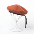 Autumn Winter Fashionable Man Plain Wool Beret Hat French Beret Cap Hat With Faux Leather Binding