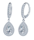 Gra Certified 0.5/ 1ct Moissanite Diamond Earring 925 Sterling Silver Teardrop Earrings