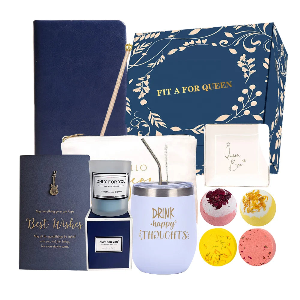Custom Thinking of You Gift Ideas Presents Her Aromatherapy Stress Relief Spa Basket Get Well Soon Gifts for Women Item Set Box