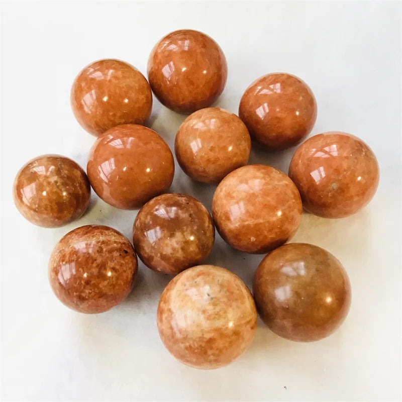 Wholesale Natural Energy Healing Crystal Ball Orange Sunstone Sphere for Home Decoration