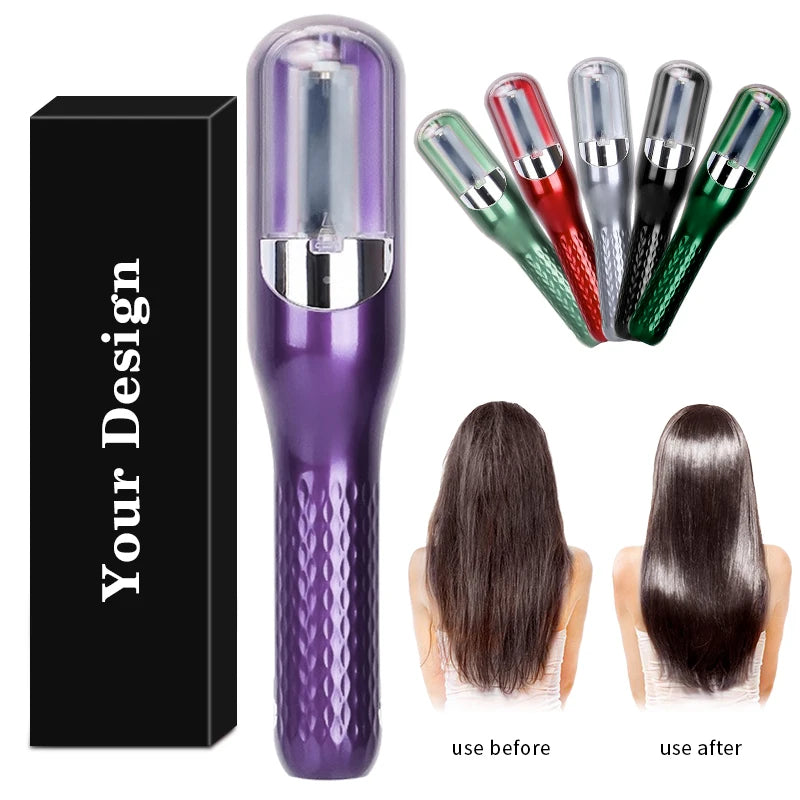 Portable Professional 2-in-1 Hair Straightener Repair Trimmer Ladies Cordless Split End Remover Charging Battery Household