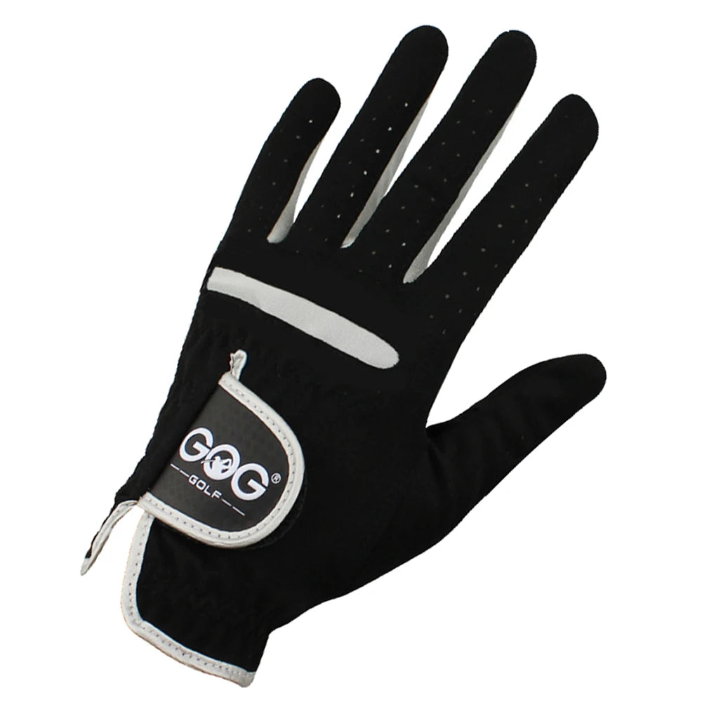 Whole Sale Black Golf Gloves Top Quality Left Hand Right Hand Soft Fiber Washable Golf Glove for Men