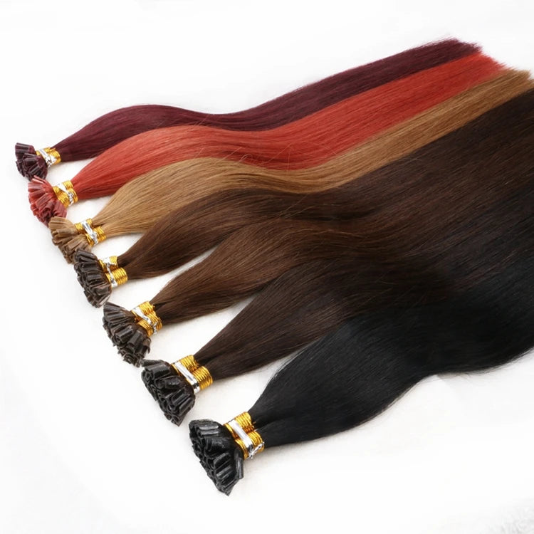 1000s Full Cuticle Aligned Remy Russia Human Hair Pre Bonded Keratin Nail U Tip Human Hair Extensions