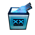 Customized Acrylic Square LED White Light Ice Bucket for Night Club Display Racks