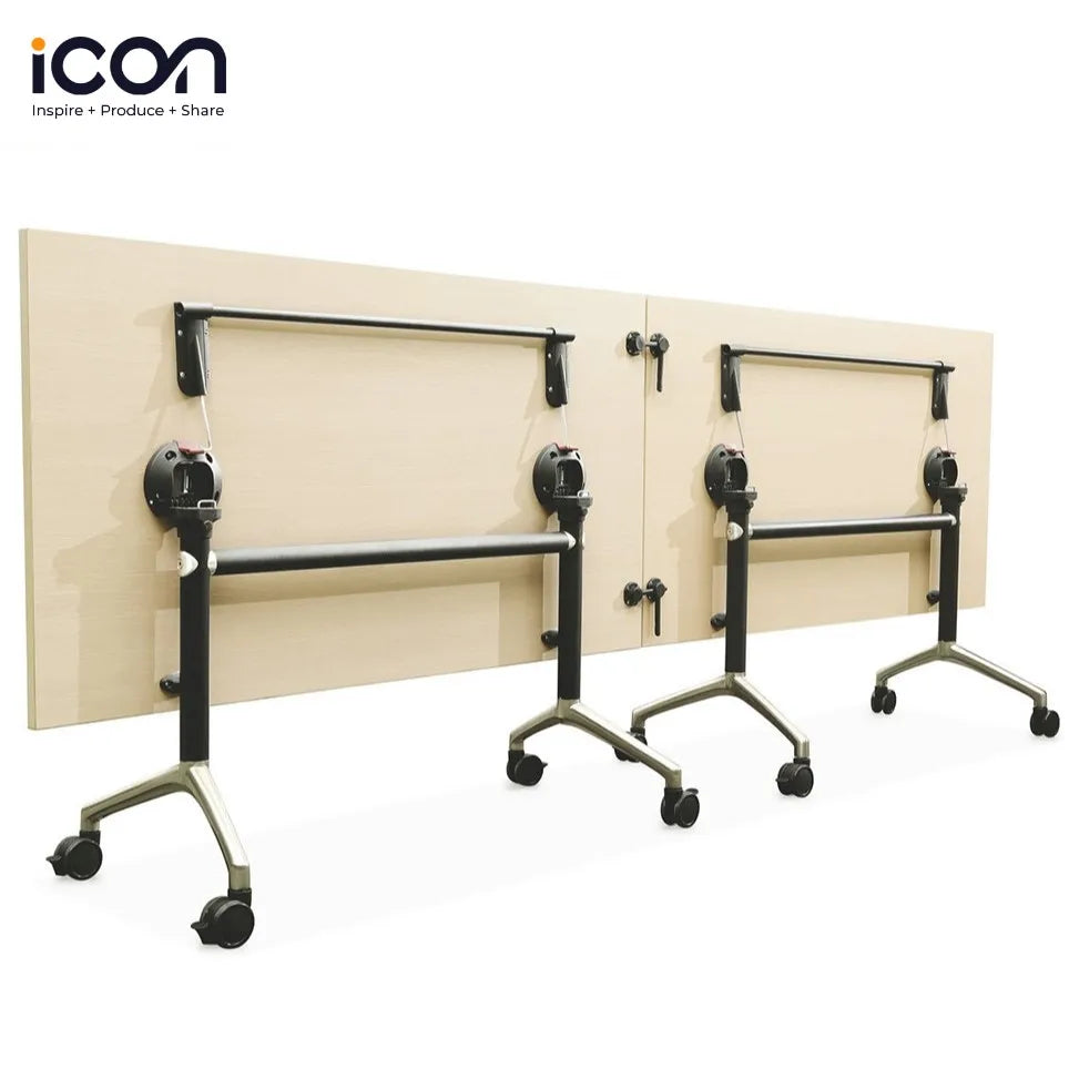 School Foldable Tables Custom Training Conference Room Flip Top Table Folding Mobile Movable Training Table