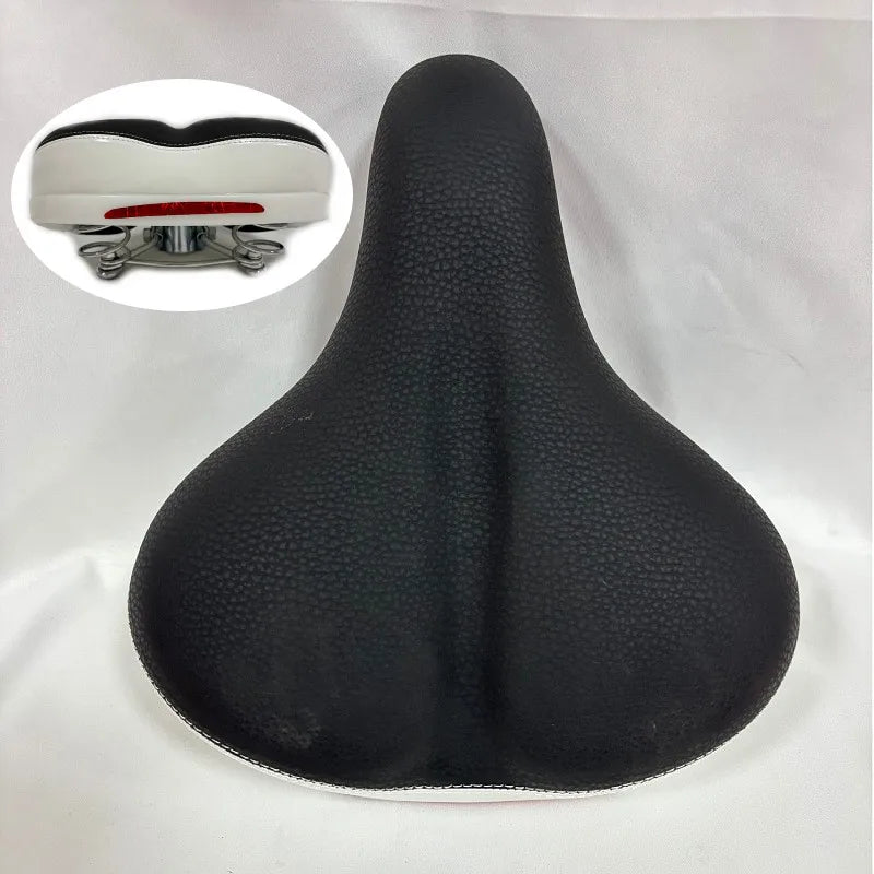 Ergonomic Wide Bicycle Saddle Thick Comfortable Bike Seat with Shock Absorption Reflective Strip MTB E-Bike Cushion Accessories