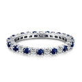 Best Selling Fashion Jewelry 925 Sterling Silver Wedding Ring Hypoallergenic CZ Stacking Ring Eternity Bands for Women Girls