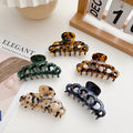 DOWELL Custom Hair Accessories Large Clip Tortoiseshell Color Hollow Acetate Hair Claw Clip