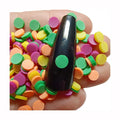 Round Dot Circle Polymer Hot Soft Clay Sprinkles Colorful Confetti Slices for DIY Crafts Tiny Cute Plastic Accessories