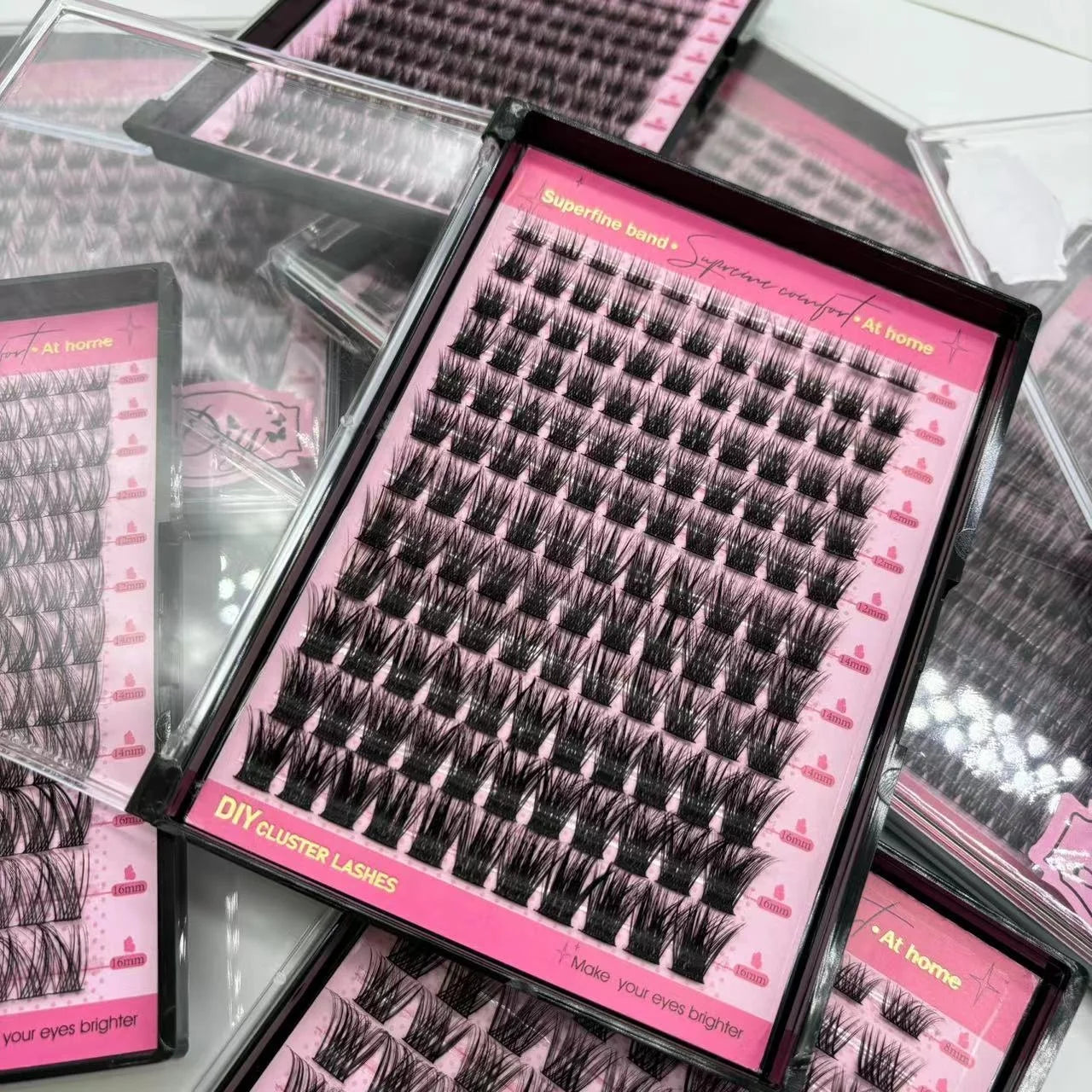 Factory Price Wholesale Pre Cut Segmented Eyelashes Diy Lash Extension Kit Private Label Mink Cluster Lash Cluster Kit