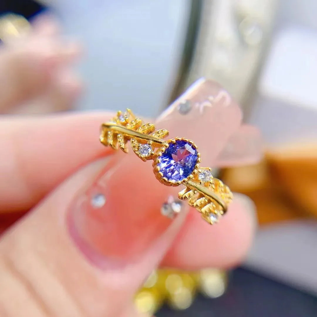 Wholesale 925 Sterling Silver Adjustable Spinner Rings Natural Tanzanite Oval Cut Classic CMA Certified Unisex Weddings Parties