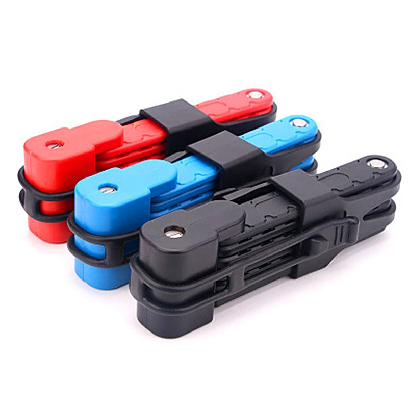 Superbsail Foldable Bike Lock MTB Road Bicycle Hamburg Lock High Security Anti-Theft Scooter Electric Folding E-Bike Chain Lock