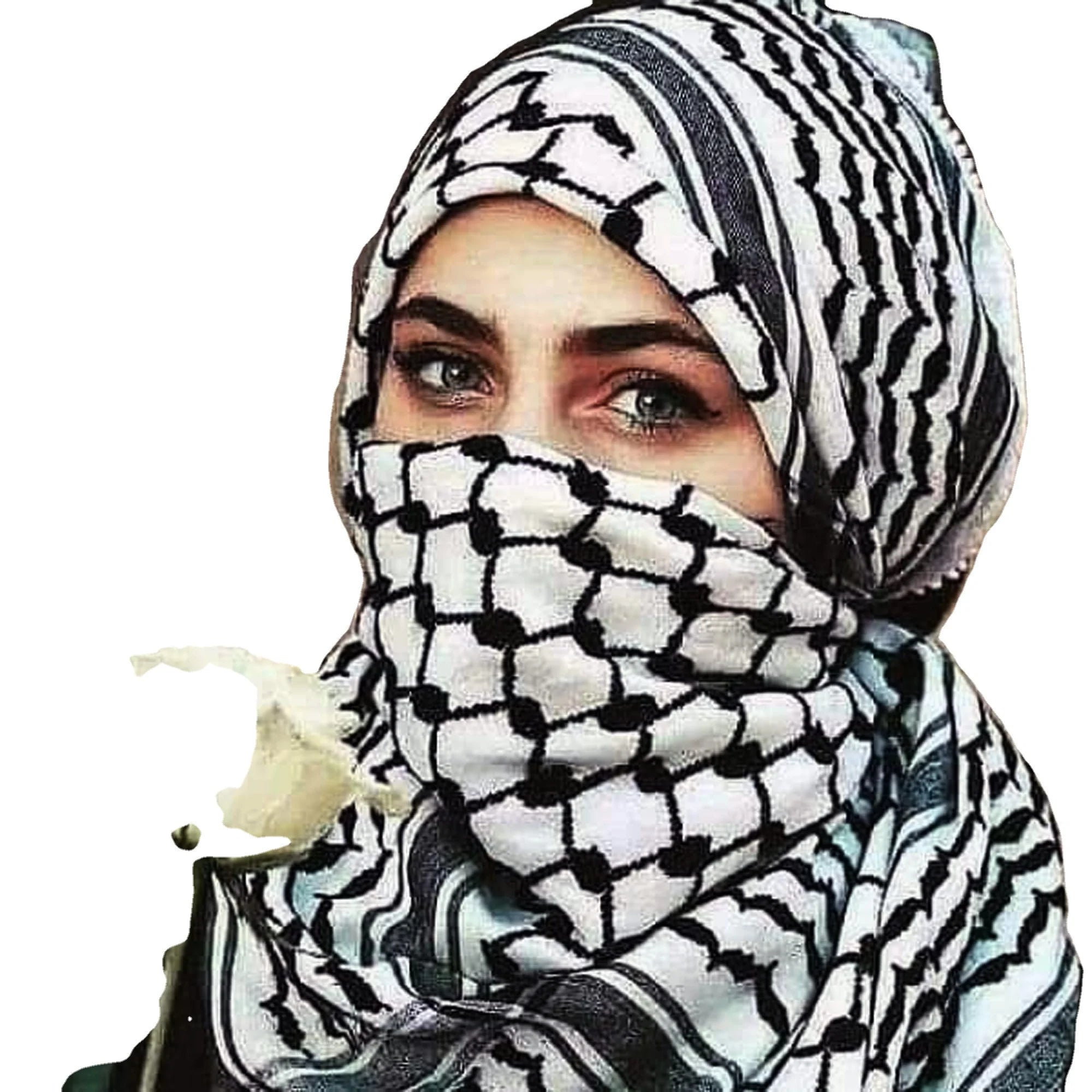 CCY 140*140 Ready Stock Palestinian Arab Generic Keffiyeh Shemagh Palestine Kuffiyeh Hirbawi Kufiya Embroidered Scarfs Shawls