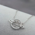 Gold Jewelry New Retro Saturn Necklace Luxury Crystal Choker Necklace for Women Wedding Jewelry Girls Birthday Gift Wholesale