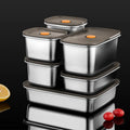 Dishwasher Oven Freezer Safe Stainless Steel Food Storage Containers Leak Proof Airtight Lids for Kitchen Meal Prep Lunch Box