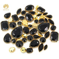 Hot Sale Black Sewn Glass Rhinestones Mixed Shape 3D Lace Claw Loose Rhinestones for Decoration Sew-On Technics