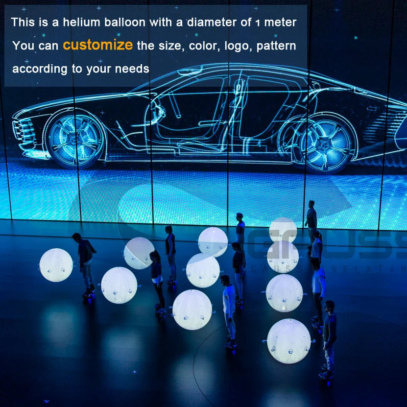 RC Hot Creative Party Decoration Performance Dazzling Remote Control Inflatable Advertising Helium Balloon for Light Show
