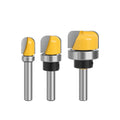 LAVIE 8mm Shank 3pcs Set Round Nose Bit with Bearing Router Bits Woodworking C08044FX