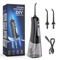 FOMIS Electric Portable Cordless Water Flosser with IPX7 Waterproof Rechargeable 4 Working Modes for Teeth & Brace Cleaning