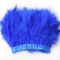 Wholesale 6-8 Inch Multi-Colored Fluffy Turkey Feather Fringe Trim for Decoration Dyed Pattern US Origin Express Shipping