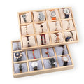 Log Frame Flannelets Watch Display Plate Bracelet Bracelet Display Tray 12 Box Jewelry Plate Wood Storage Plate