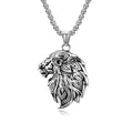 2023 New Fashion Jewelry Stainless Steel Male lion Head Pendant Necklace lion of Judah Necklace