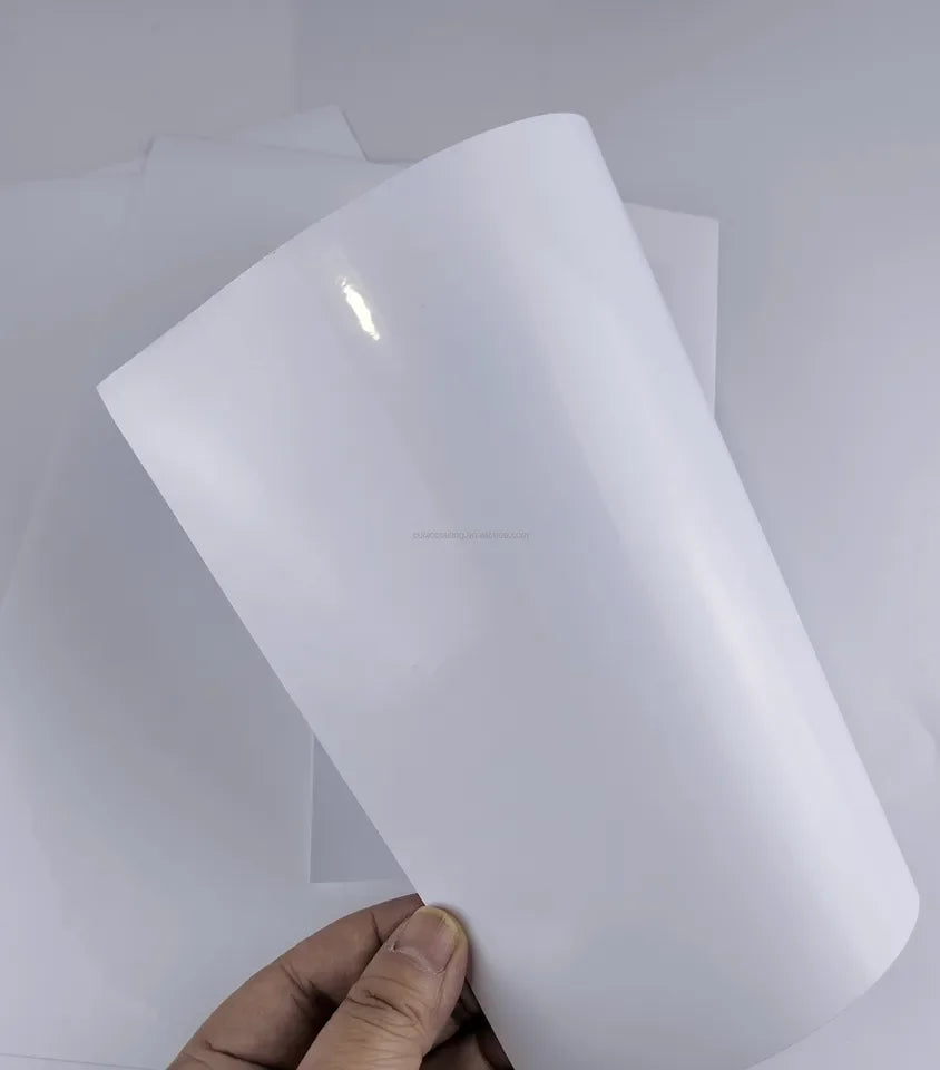 Glossy Coated PP Sticker Paper A4 Size White Printable Vinyl Matte Transparent Vinyl Sticker Film for Laser Inkjet Printer