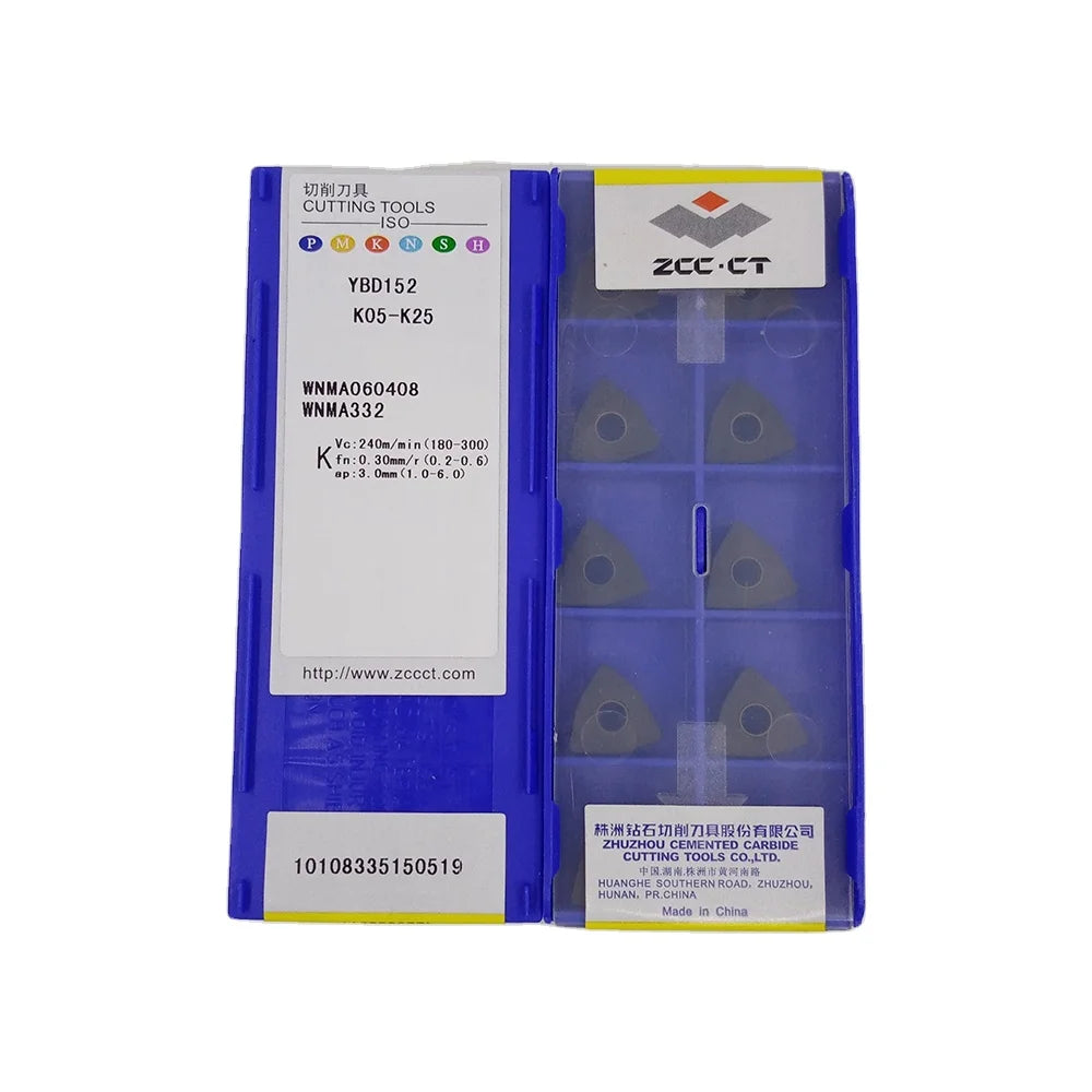 WNMA060408 WNMA332 YBD152 YBD052 ZCC CT Carbide Inserts CNC Turning Tool Lathe Cutter Machining Metal for Cast Iron